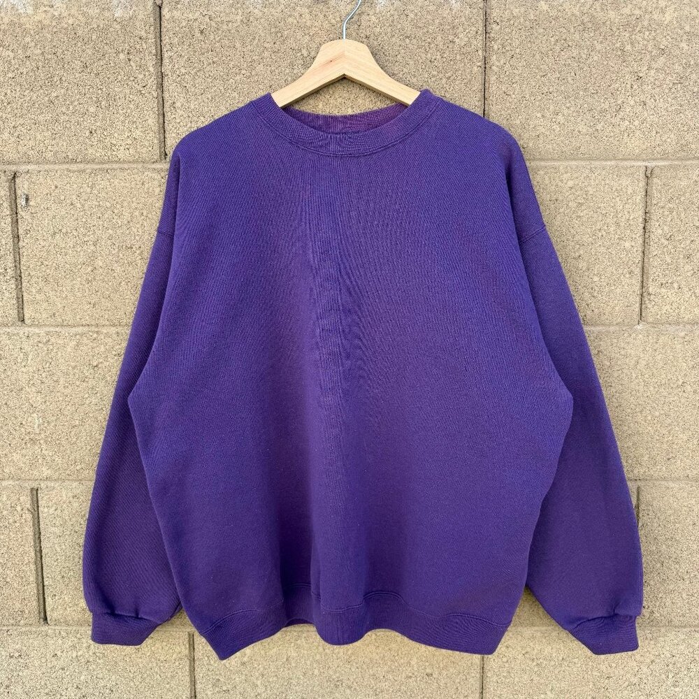 90's Hanes Signature Collection Faded Purple Crewneck Sweatshirt